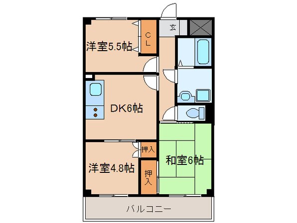 ヒルズ覚王山の物件間取画像